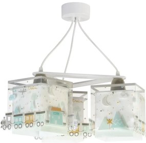 Dalber D-63534 - Lampadario per bambini TRAIN 3xE27/60W/230V