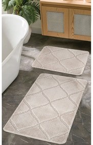 Set di tappetini per il bagno marrone chiaro 2 pz 50x80 cm Cizgili – Foutastic