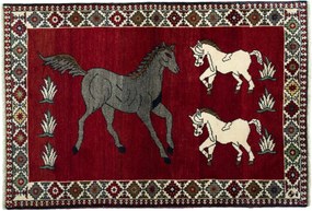 Gabbeh Tappeto persiano 150x100 Rosso (Iran) Annodato A Mano