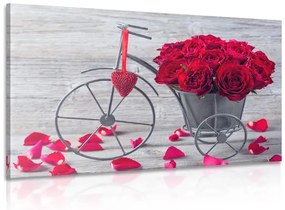 Stampa su tela – Bicicletta piena di rose