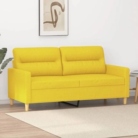 Divano A 2 Posti Giallo Chiaro 140 Cm İn Tessuto /