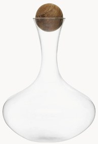 Decanter in vetro soffiato con tappo in legno di quercia Nature, 2 L