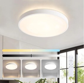 Brilagi - Apparecchio dimmerabile LED GLASS POOL DOUBLE LED/48W/230V 40 cm bianco + telecomando