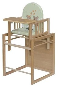 COSING - Seggiolina da pranzo per bambini 2 in 1 Viktoria faggio/verde