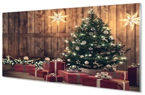 Quadro vetro acrilico Decorazioni per regali dell'albero di Natale 100x50 cm