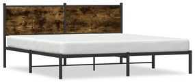 Giroletto Senza Materaso İn Metallo Rovere Fumo 160x200 Cm /