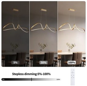 Brilagi-LED Lampadario dimmerabile su cavo TWISTER LED/60W/230V 3000-6000K oro + telecomando