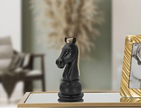 Cavallo Nero E Oro Cm 10,5X8,5X19