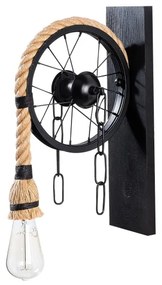 Lampada da parete EREBOS 1xE27/40W/230V nero/marrone