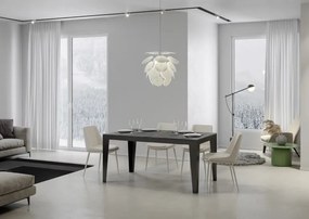 Tavolo Estensibile Flame Evolution P.90 - Struttura Antracite, 90x160/264 cm Flame Evolution / Cemento