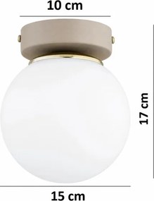 BRILAGI - Faretto MILO ECRU 1xE27/60W/230V Ø 15 cm beige/oro