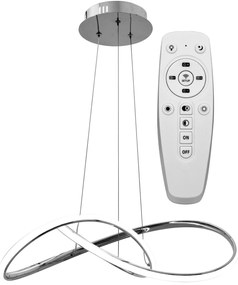 Lampada Da Soffitto Pensile Ring Moderno LED+Telecomando APP393-CP Cromo
