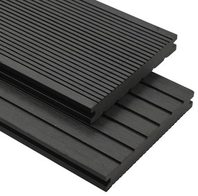 Pavimento Per Esterni İn Wpc Pieno Accessori 30 M² 2,2 M Nero /