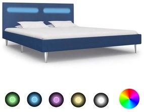 Giroletto Con Led Senza Materasso Blu 180x200 Cm İn Tessuto /