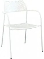 Sedia da Giardino Windsor Impilabile 56x56x78 h cm in Acciaio Bianco