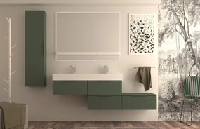 Cassetti in truciolare verde opaco Modula