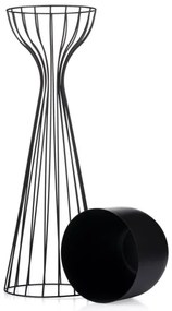 Vaso da fiori in metallo LOFT 68x20 cm nero