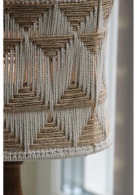 Lampada da tavolo marrone e di colore naturale con paralume in tessuto e con paralume in iuta (altezza totale 45 cm) Ano – Markslöjd