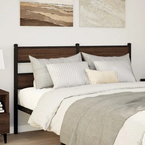 Testiera Rovere Marrone 135 Cm İn Acciaio E Truciolato /