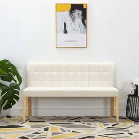 Panca 140 Cm Crema İn Velluto /
