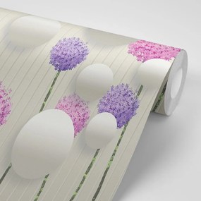 Carta da parati autoadesiva – Fiori astratti interessanti