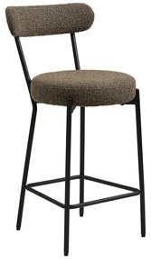 Sgabello da bar marrone imbottito (altezza della seduta 65 cm) Badalona – House Nordic