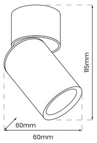 Faretto ANDY 1xGU10/8W/230V nero/oro