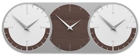 CalleaDesign Orologio World clock a 3 fusi – rovere wengè