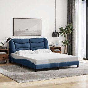 Giroletto Con Led Senza Materasso Blu 160x200 Cm İn Tessuto /