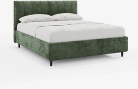 ONYX letto imbottito con vano contenitore e testiera verticale in tessuto certificato Oeko-Tex®