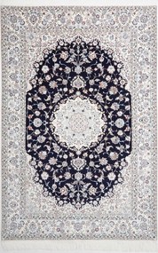 Nain Tappeto persiano 160 x 240 Blu (Iran) Annodato A Mano
