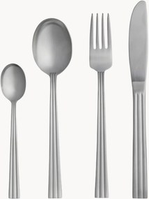 Set di 24 posate in acciaio inossidabile spazzolato opaco Thebe, 6 persone