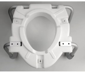 Ridder - Sedile WC rialzato con maniglie, bianco