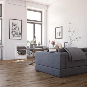 Pavimento SPC passaggio intenso Luzerna rovere scuro Sp 5 mm con sottopavimento integrato 2.196 m²