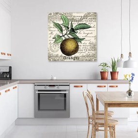 Quadro su tela, Orange vintage  Dimensioni 60x60