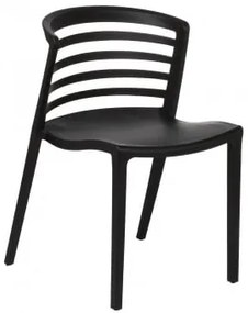 Confezione 4 sedie da giardino impilabili Mauz Nero - Sklum