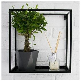 Mensola a muro 35x35 cm nera
