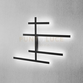 Rake axl - applique da parete a led 3000k 8424lm 10,2 nero dimmerab...