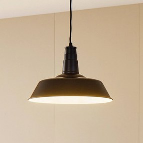 Lampada a sospensione Lindby Laylan, bianco/nero, Ø 36 cm, metallo