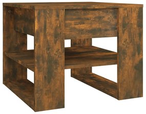 Tavolino da salotto rovere 55,5x55x45 cm legno multistrato