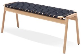 Panchina di colore nero/naturale Klupa - Gazzda