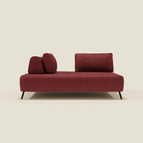 Volta divano modulare con schienali mobili in raffinato tessuto ciniglia T06 rosso