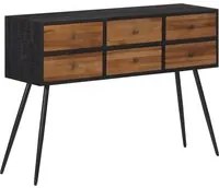 Tavolo Consolle con Cassetti 116x30x76cm Teak Massello Recupero 358525