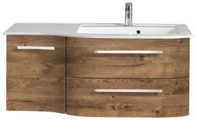 Mobile da bagno sotto lavabo Contea rovere ribbeck L 117 x H 48 x P 49.5 cm 2 cassetti 1 anta, lavabo non incluso