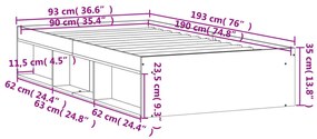 Giroletto Grigio Sonoma 90x190 cm