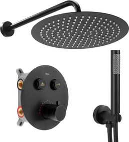 Set doccia da incasso Rea LUNGO Black Matt BOX