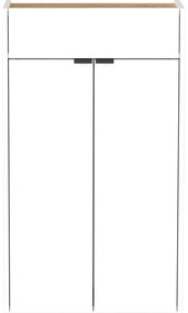 Armadietto bianco con effetto rovere 56x97x22 cm Ameca – Germania