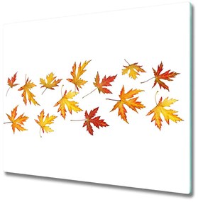 Tagliere in vetro temperato Foglie d'autunno 60x52 cm