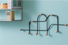 Attaccapanni da parete nero in metallo 71 cm Maze – PT LIVING