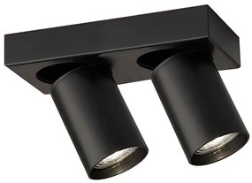 Shilo 7972 - Faretto TARUMI 2xGU10/15W/230V nero